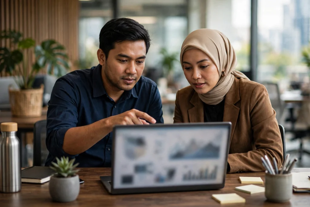 E-procurement perusahaan dalam rapat tim pengadaan Indonesia