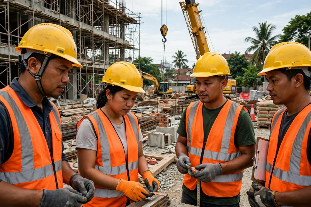 Penerapan standar keselamatan kerja konstruksi dengan APD di proyek